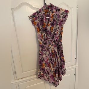 Pinkerton Floral Silk Wrap Dress Anthropologie